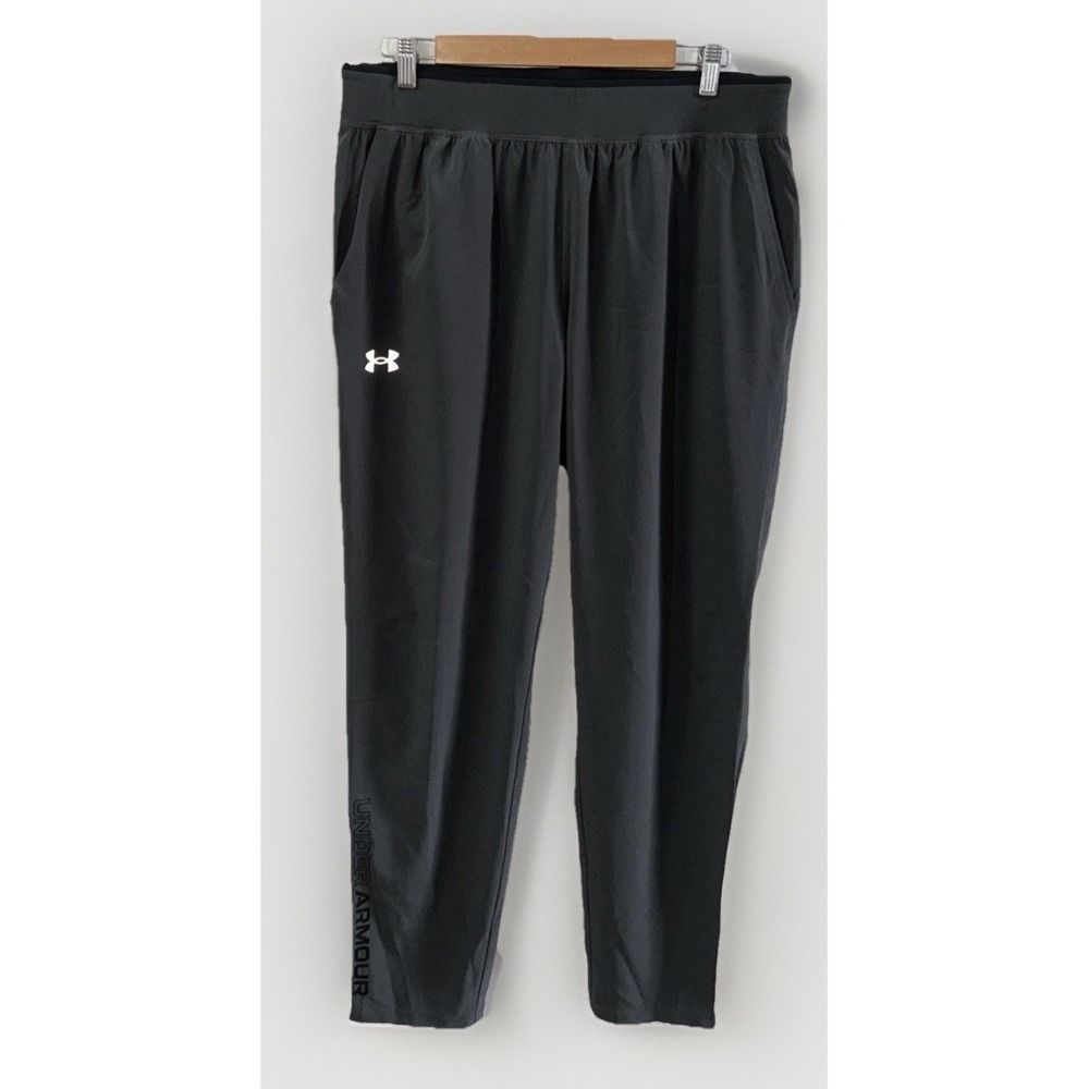 Under‎ Armour Men's UA Heatgear Fitted Run Pants 1365622 Sz XL Zip Hems
